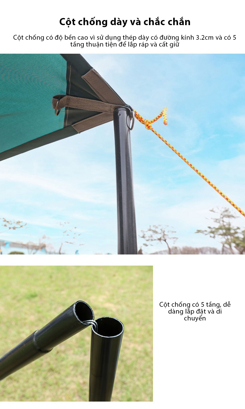 Tấm tăng lều Snowline Field Recta Tarp Set L SNG5ULP009 Green