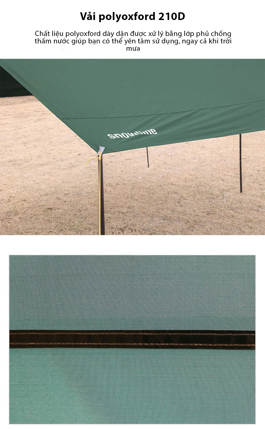 Tấm tăng lều Snowline Field Recta Tarp Set L SNG5ULP009 Green